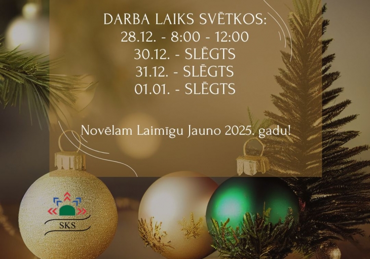 DARBA LAIKS SVĒTKOS!